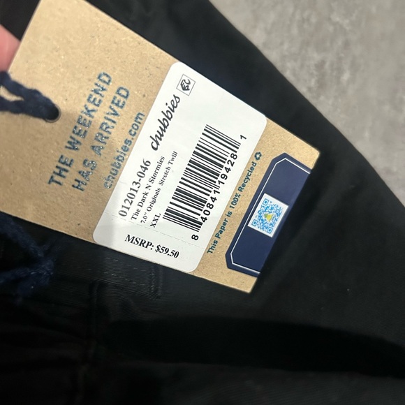 Chubbies The Dark N Stormies 7” shorts elastic waist black Size XXL - Picture 9 of 9